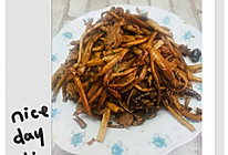 茶树菇炒肉片的做法
