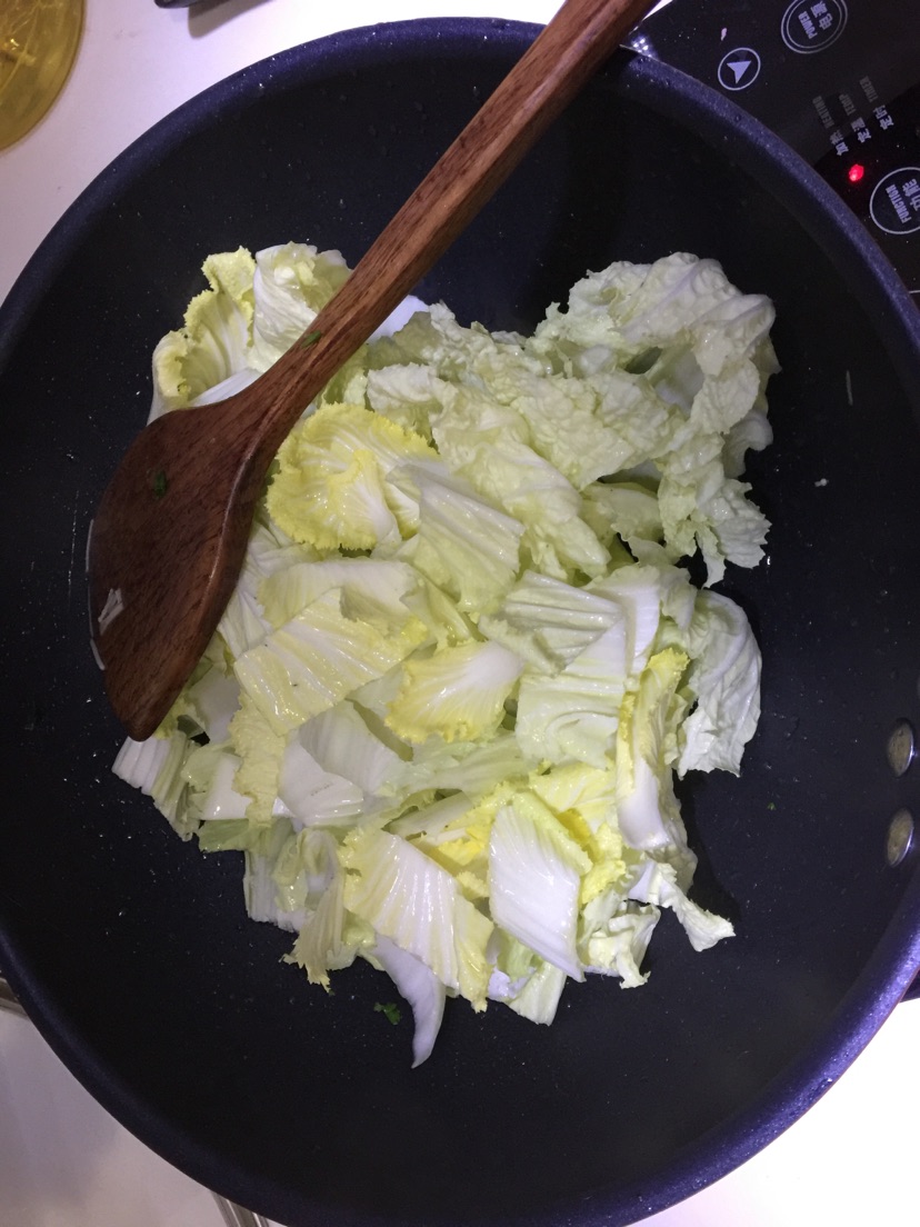 冰清玉洁--金针菇遇上白菜的做法图解2