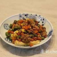 核桃五彩豆腐#健身修复食谱#的做法图解12