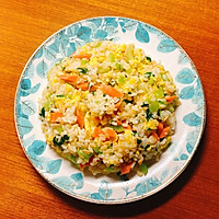 青菜蛋炒饭的做法图解5