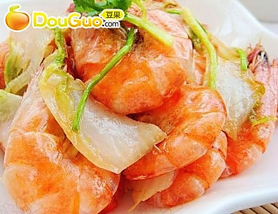 大虾炒白菜