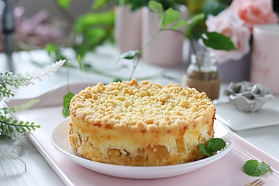 酥粒黄桃奶酪蛋糕（6寸），中秋节可以做起来
