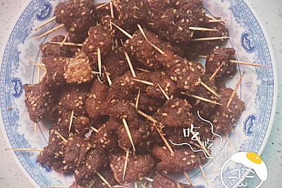 自制小零食牙签肉