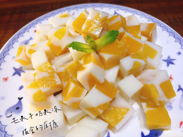 芒果牛奶果冻的做法