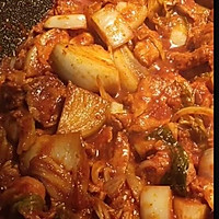 韩国泡菜辣炒肉片的做法图解11