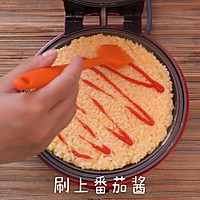 剩米饭做成披萨吃，再也不用担心小孩不吃米饭了的做法图解4