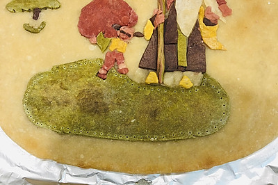 寿星和童子装饰——烤饼