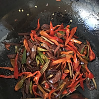 火腿炒辣椒炒香干的做法图解4