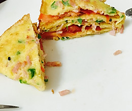 青椒西红柿灌饼的做法