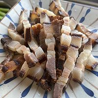 花菜烧腊肉的做法图解5