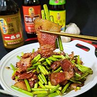 #东古滋味 幸福百味#腊肉炒蒜薹的做法图解14