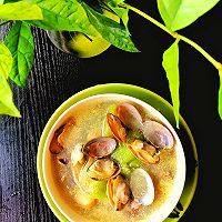 花哈杏鲍菇丝瓜鲜汤的做法图解16