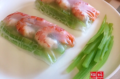 美味又美腻的虾仁彩蔬越南春卷  健康低热的佳选