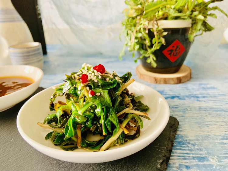 解腻刮油的野菜两吃的做法