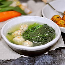 菜蔬鸡肉丸子  白煮&油炸