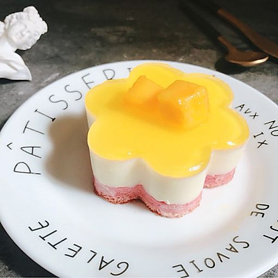芒果慕斯蛋糕 镜面果冻层酸奶冻芝士