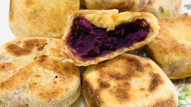 #餐桌上的春日限定#奶香紫薯糕的做法