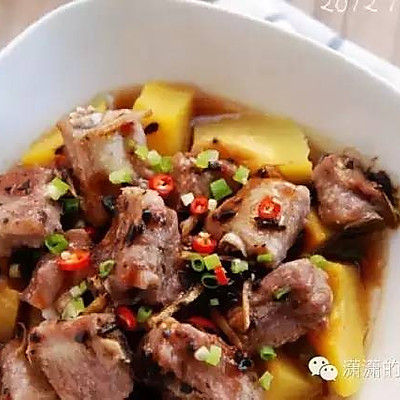 豆豉排骨蒸南瓜