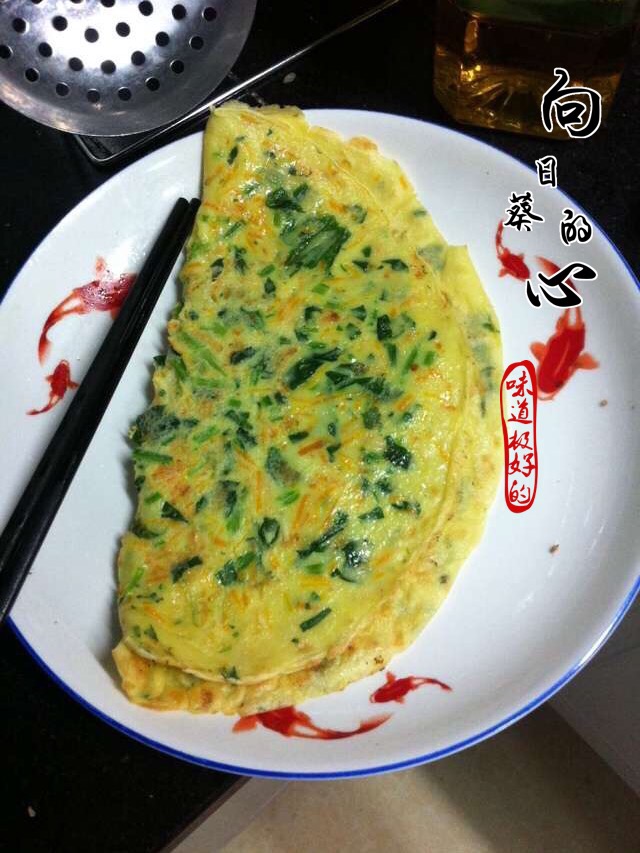 菠菜胡萝卜鸡蛋饼的做法图解5