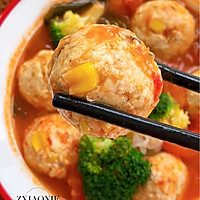 低脂番茄鸡肉丸的做法图解4