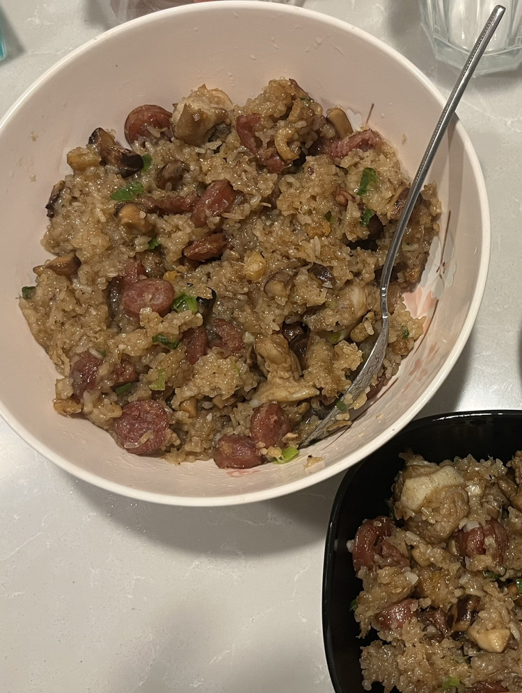 排骨腊肠/海味糯米饭的做法