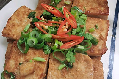 美味又营养的黄金煎豆腐