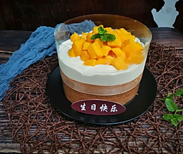 #豆果10周年生日快乐#红茶芒果生日蛋糕的做法