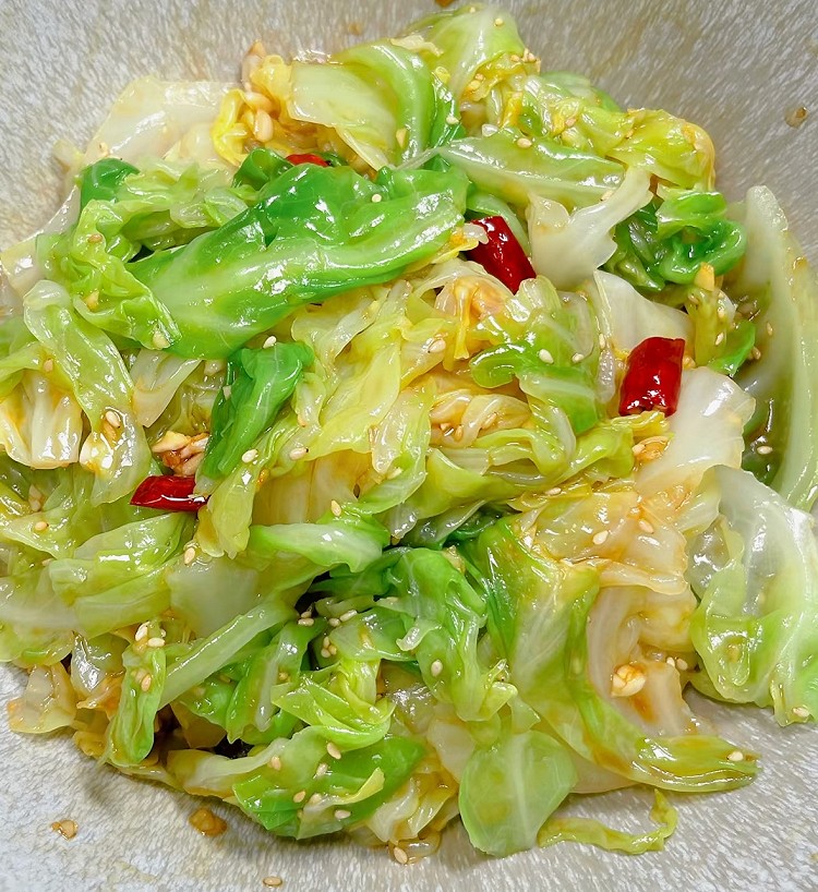 炝拌包菜的做法