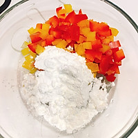 宝宝辅食甜椒虾饼的做法图解3