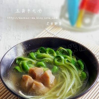 豆苗牛丸汤