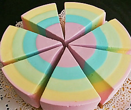 彩虹酸奶冻芝士蛋糕6寸的做法