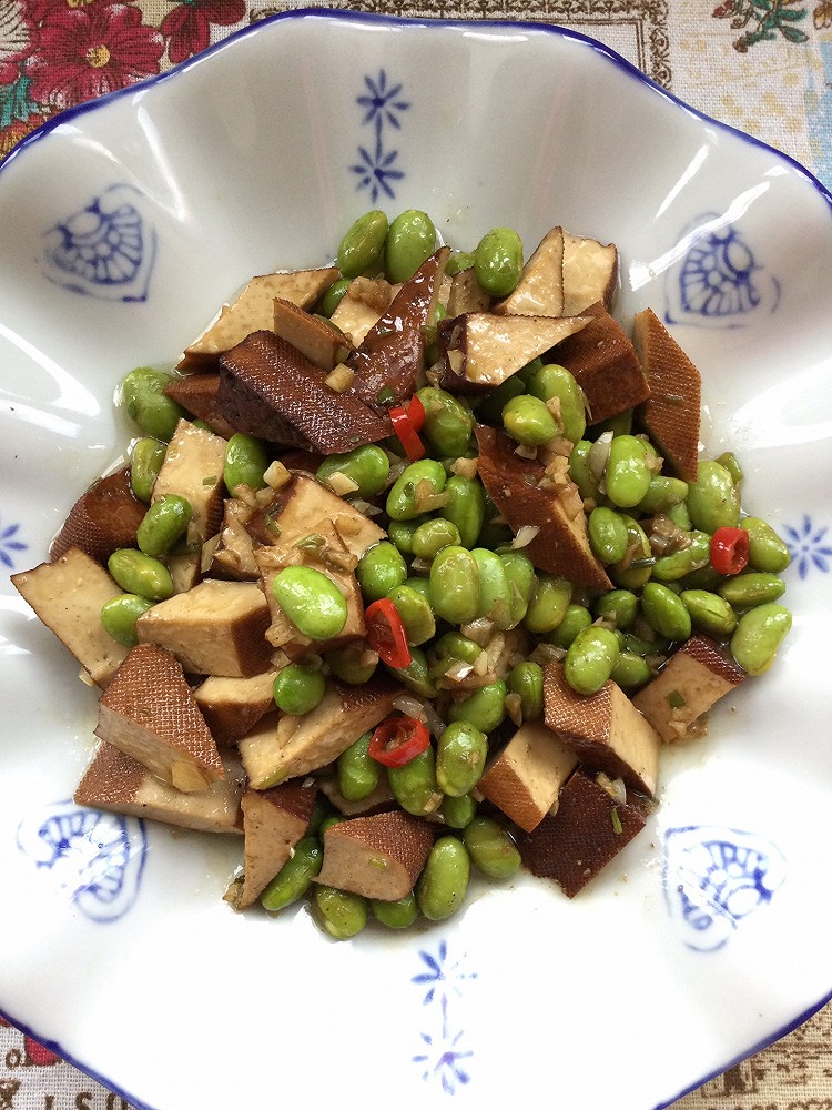 毛豆炒香干的做法