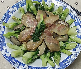 咸肉炒青菜苔的做法