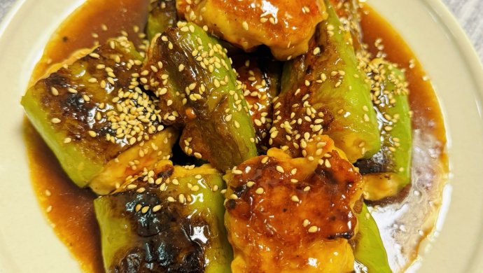 可以吃瘦的辣椒酿虾滑