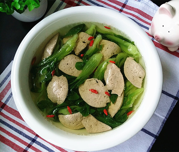 青菜秧猪肝汤的做法