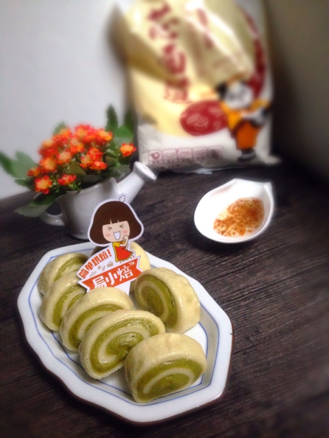 易小培代言人之抹茶粉 ～紫薯粉双色馒头的做法图解12