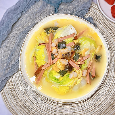 上汤虾仁娃娃菜（无需鸡汤一样鲜）