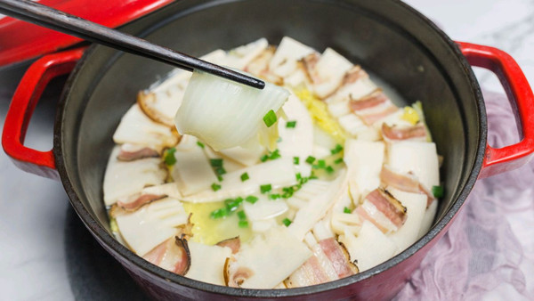 最好吃没有之一的大白菜——火腿笋片白菜锅