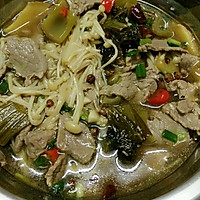 金针菇酸菜牛肉汤的做法图解15