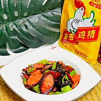#龙年好运来 乐享豪吉味#辣椒炒香肠的做法图解5