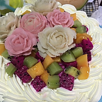 水果韩式裱花蛋糕#相约Mof#的做法图解3