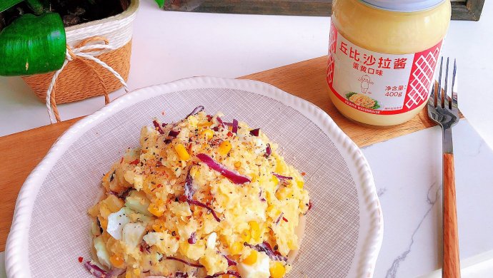 日料招牌美食-日式土豆玉米沙拉