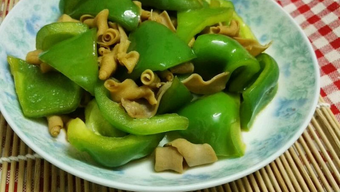 豉油鸭肠炒青椒