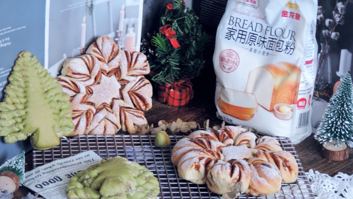 圣诞树&雪花面包