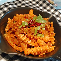 #春季减肥，边吃边瘦#麻辣鲜香酥脆土豆条的做法图解13