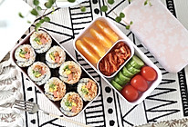 #monbento为减脂季撑腰# 肉松泡菜双味寿司的做法