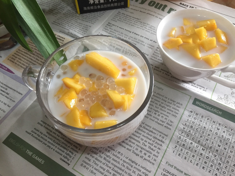 椰汁芒果西米露的做法