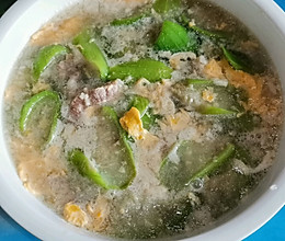 水瓜鸡蛋肉片汤的做法