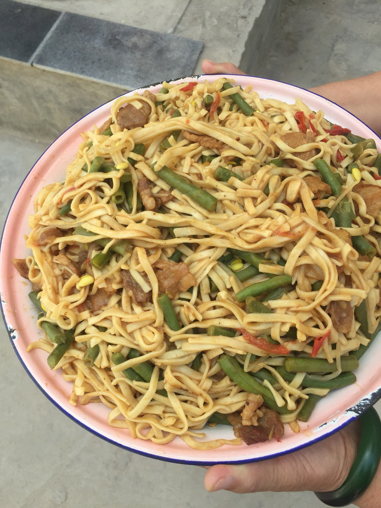 豆角蒸面的做法
