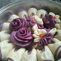 紫薯花样包子火龙果馒头的做法图解15
